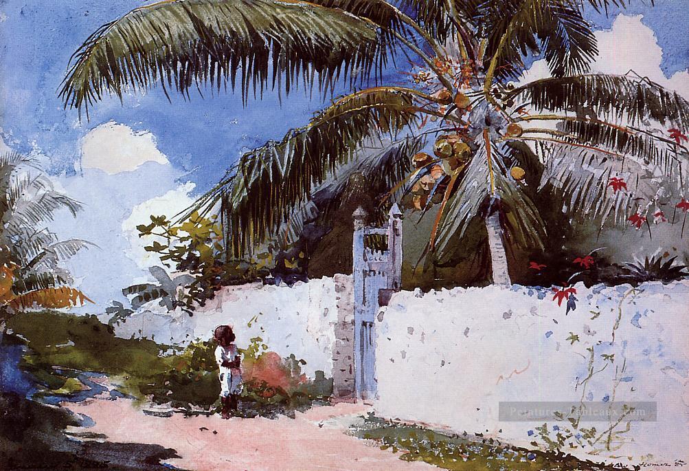 Un jardin à Nassau Winslow Homer aquarelle Peintures à l'huile